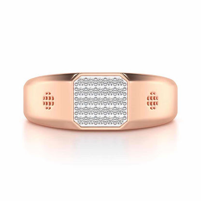 Extravagant Silver Ring For Men - Rose Gold - Image 4