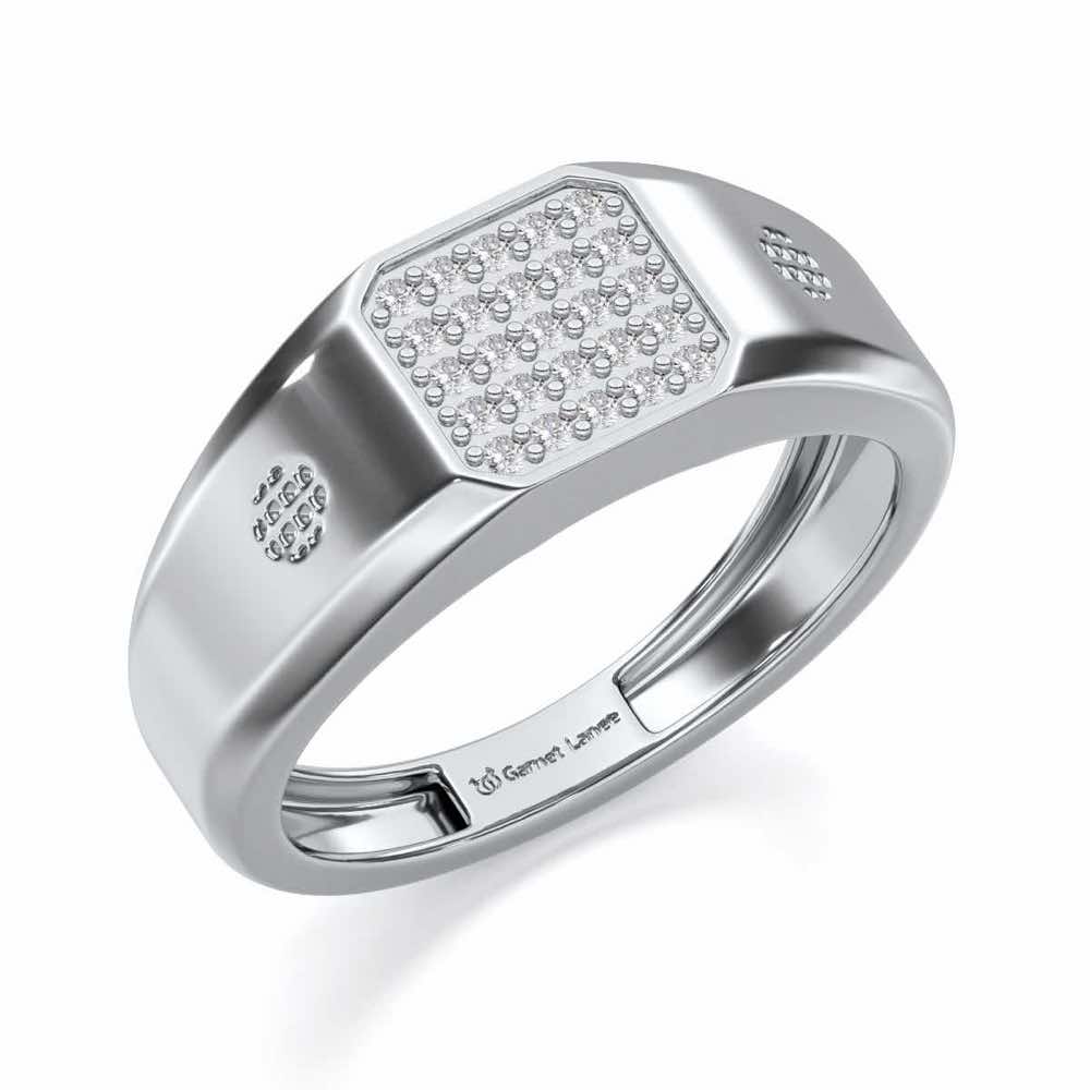 Extravagant Silver Ring For Men - White Gold - Image 1