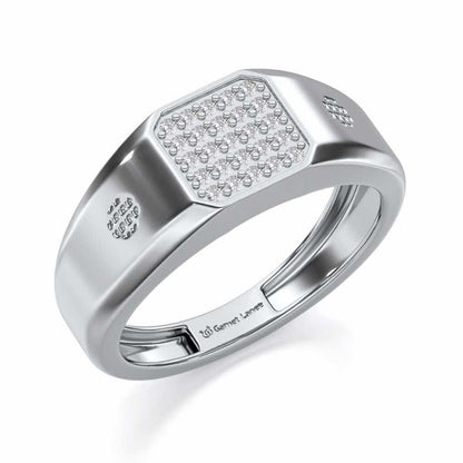 Extravagant Silver Ring For Men - White Gold - Image 1
