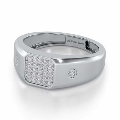 Extravagant Silver Ring For Men - White Gold - Image 2