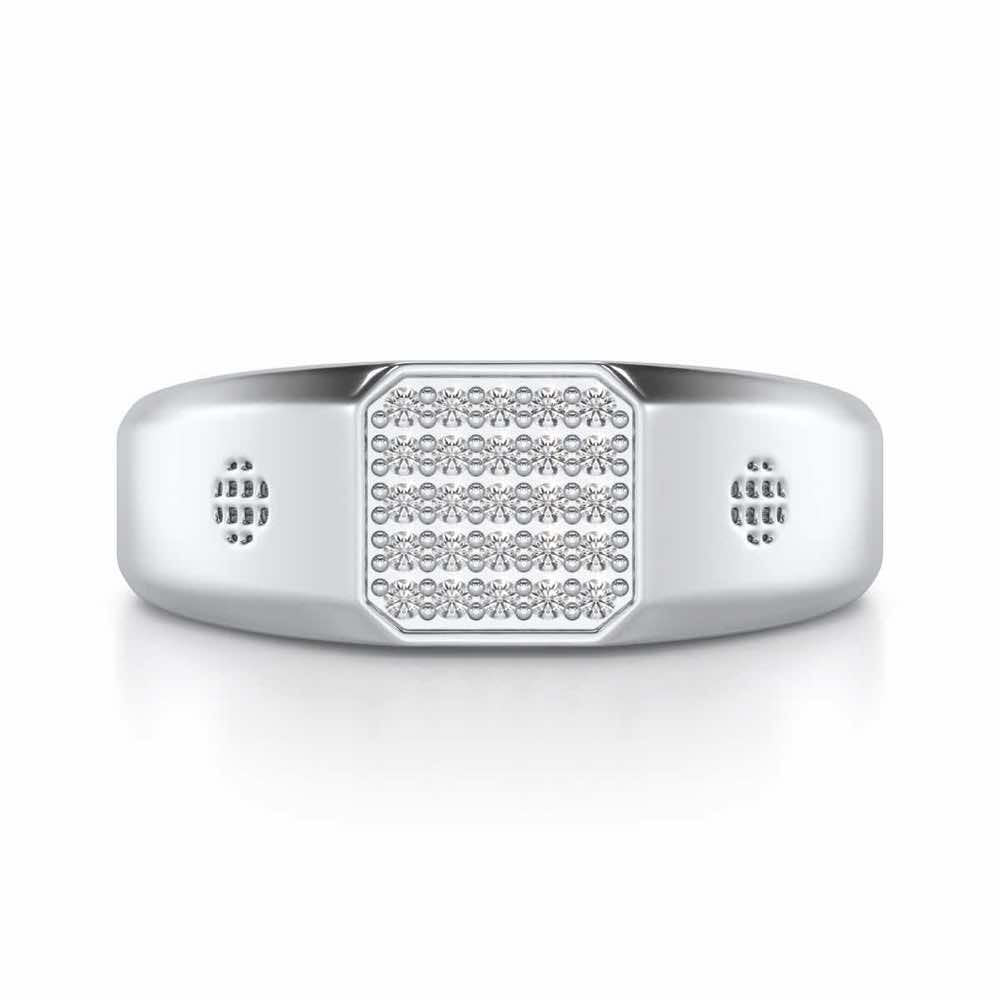 Extravagant Silver Ring For Men - White Gold - Image 4