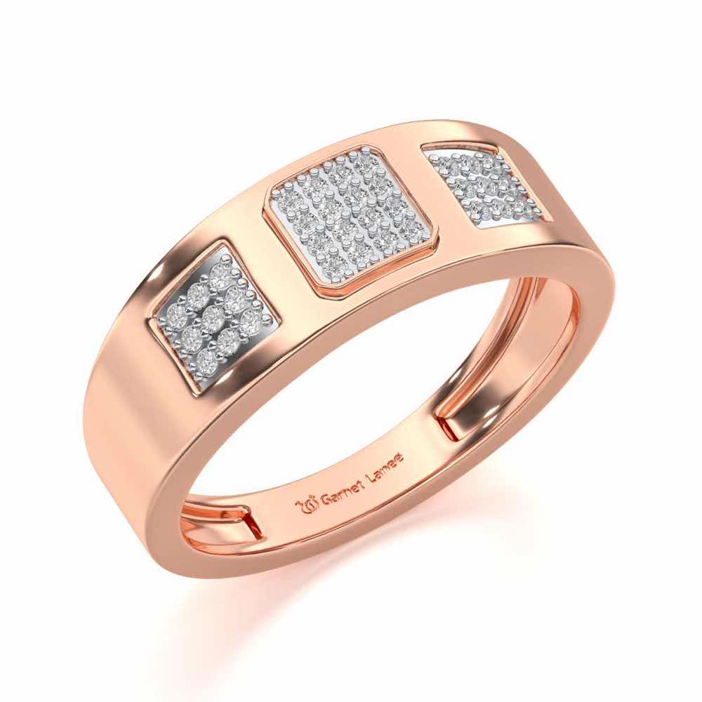 Exultant Silver Ring For Men - Rose Gold - Image 1