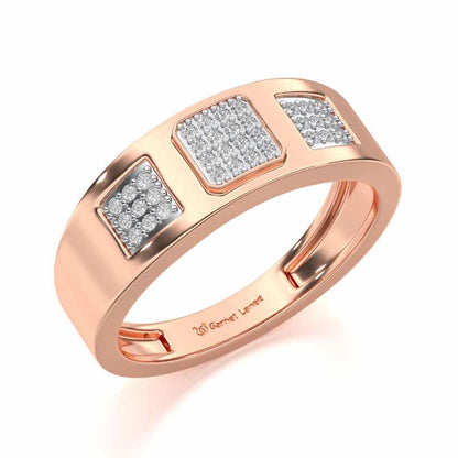 Exultant Silver Ring For Men - Rose Gold - Image 1