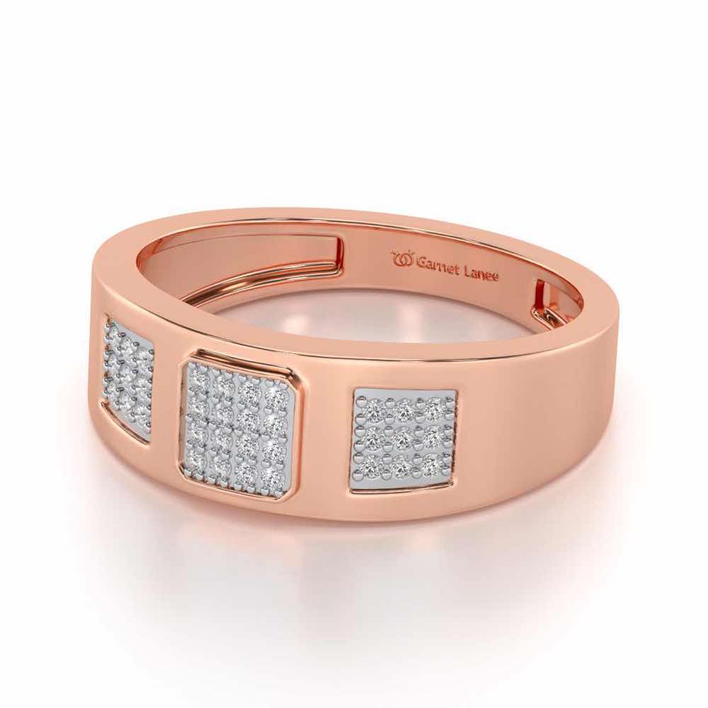 Exultant Silver Ring For Men - Rose Gold - Image 2