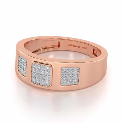 Exultant Silver Ring For Men - Rose Gold - Image 2