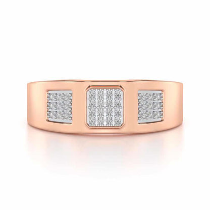 Exultant Silver Ring For Men - Rose Gold - Image 4