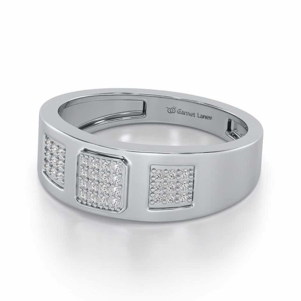 Exultant Silver Ring For Men - White Gold - Image 2