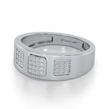 Exultant Silver Ring For Men - White Gold - Image 2