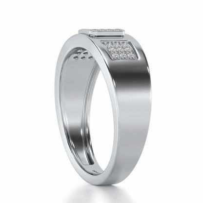 Exultant Silver Ring For Men - White Gold - Image 3