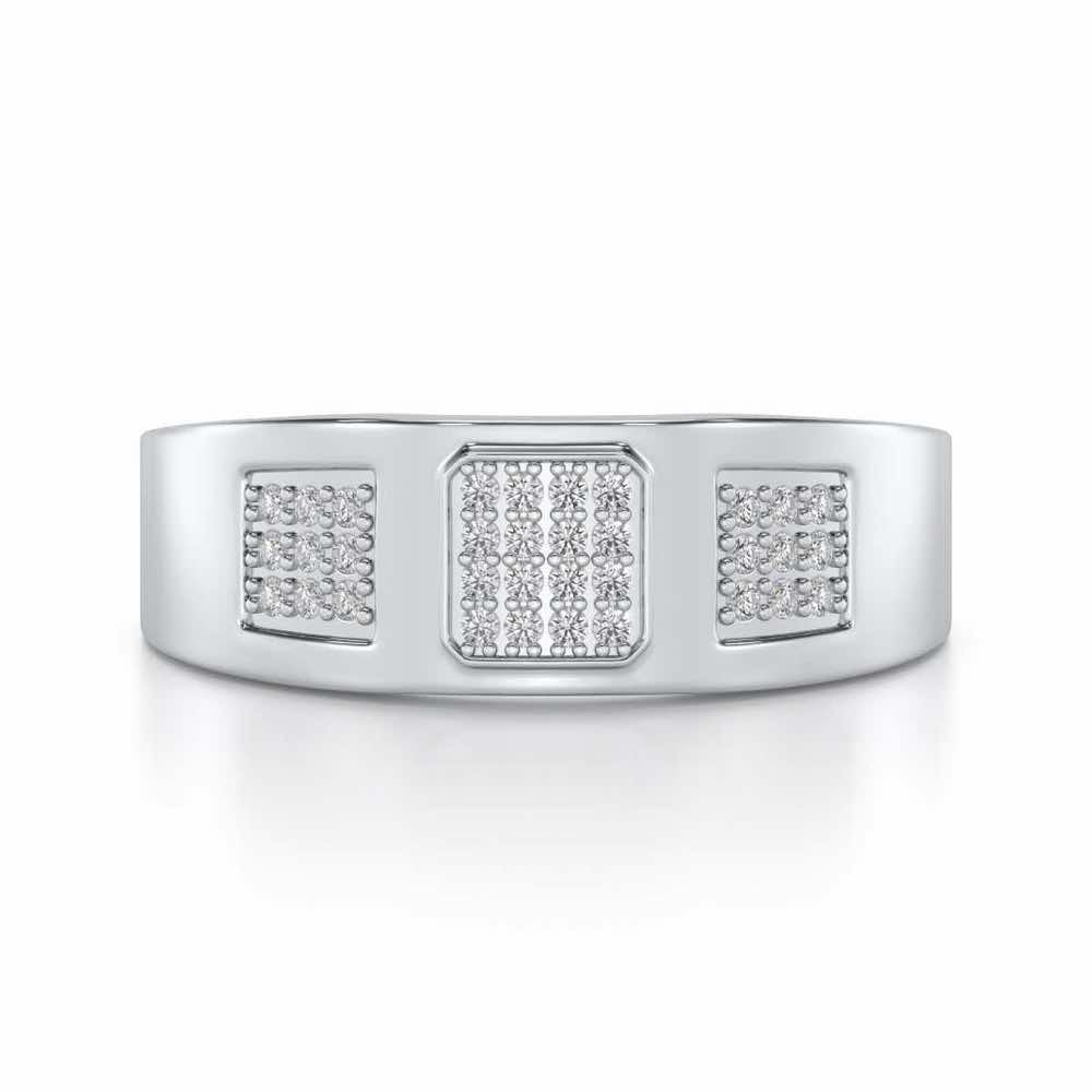 Exultant Silver Ring For Men - White Gold - Image 4