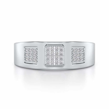 Exultant Silver Ring For Men - White Gold - Image 4