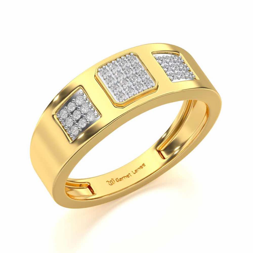 Exultant Silver Ring For Men - Yellow Gold - Image 1