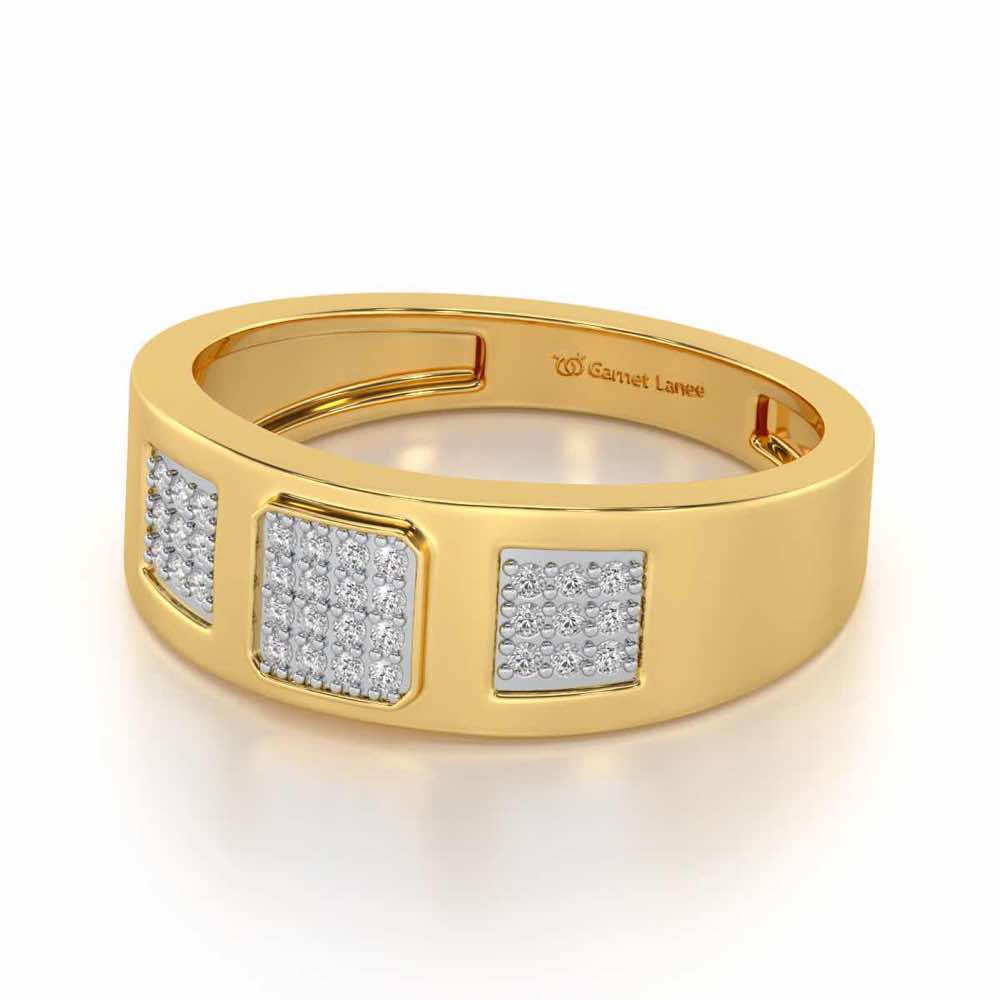 Exultant Silver Ring For Men - Yellow Gold - Image 2