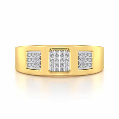 Exultant Silver Ring For Men - Yellow Gold - Image 4