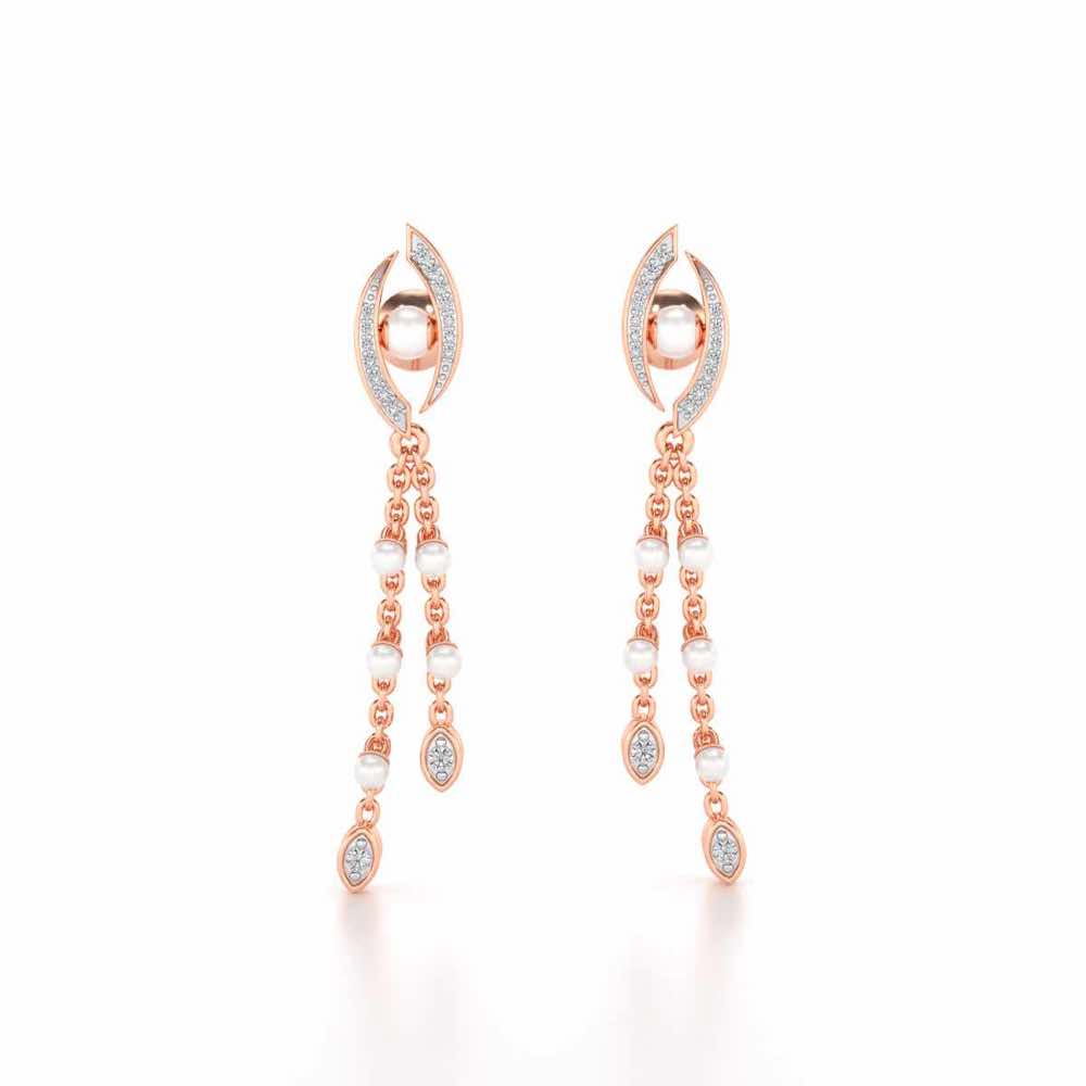 Eye Silver Dangler Earrings