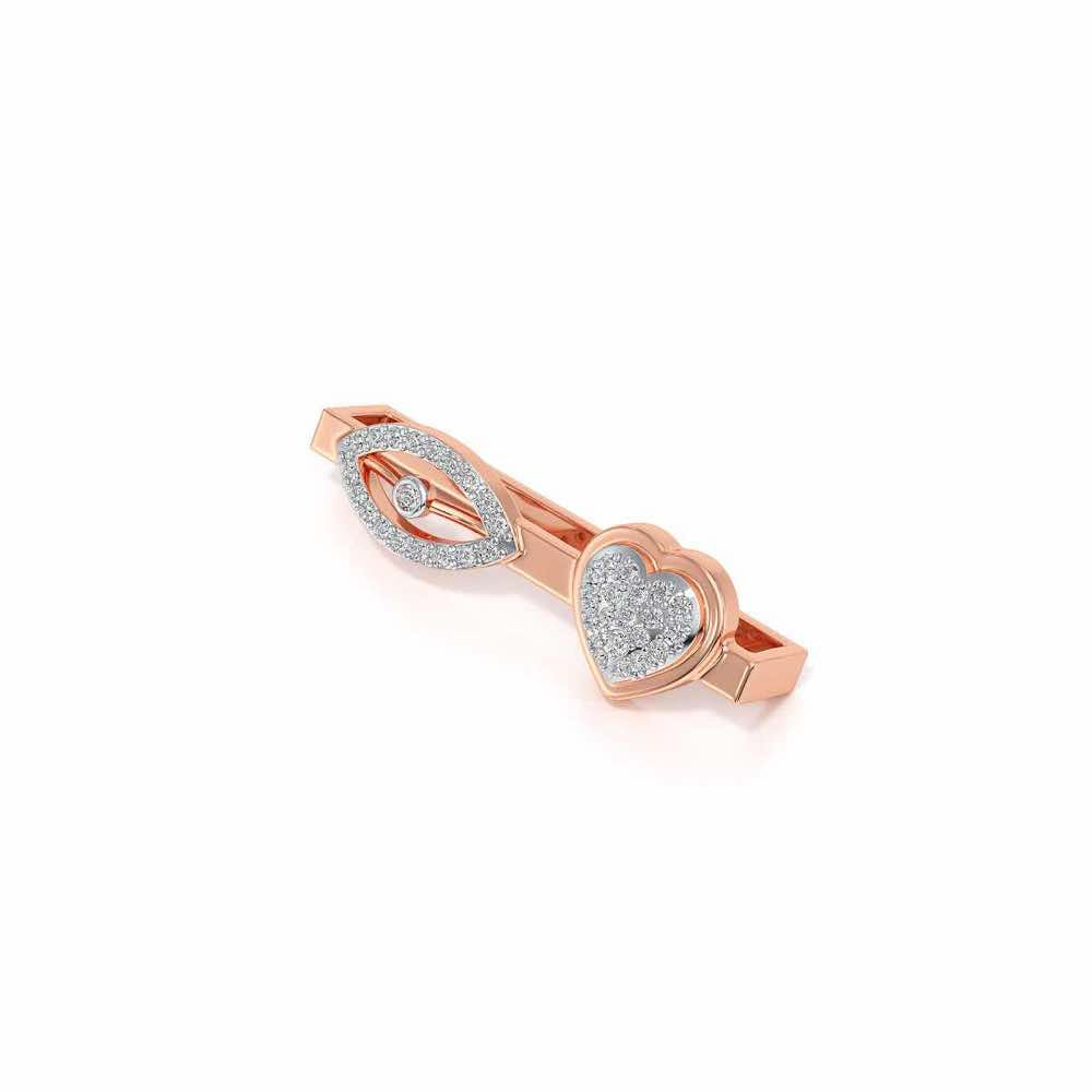Eye Heart Silver Watch Band - Rose Gold - Image 3