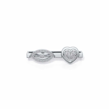 Eye Heart Silver Watch Band - White Gold - Image 2
