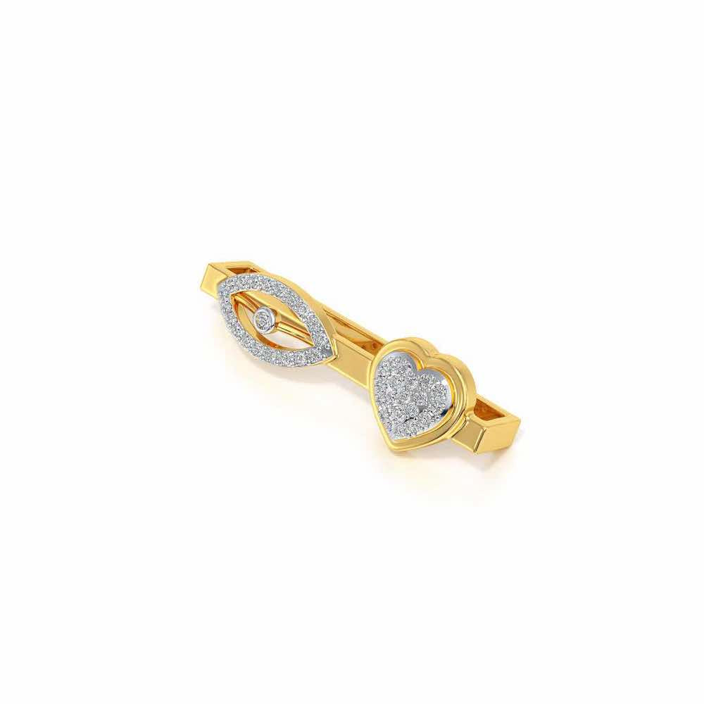 Eye Heart Silver Watch Band - Yellow Gold - Image 3