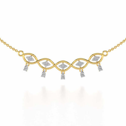 Eye catching Silver Necklace - Yellow Gold - Image 1