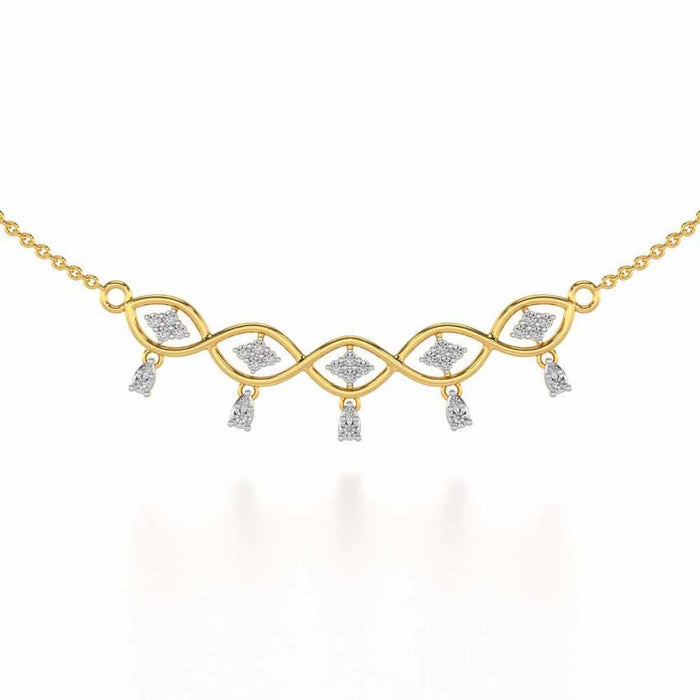 Eye catching Silver Necklace - Yellow Gold - Image 1