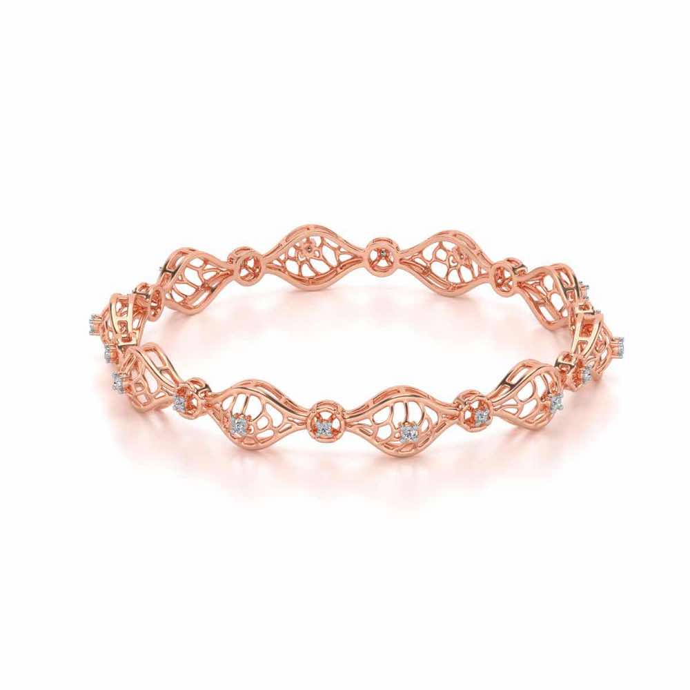 Eyes On Silver Bangles - Rose Gold - Image 2