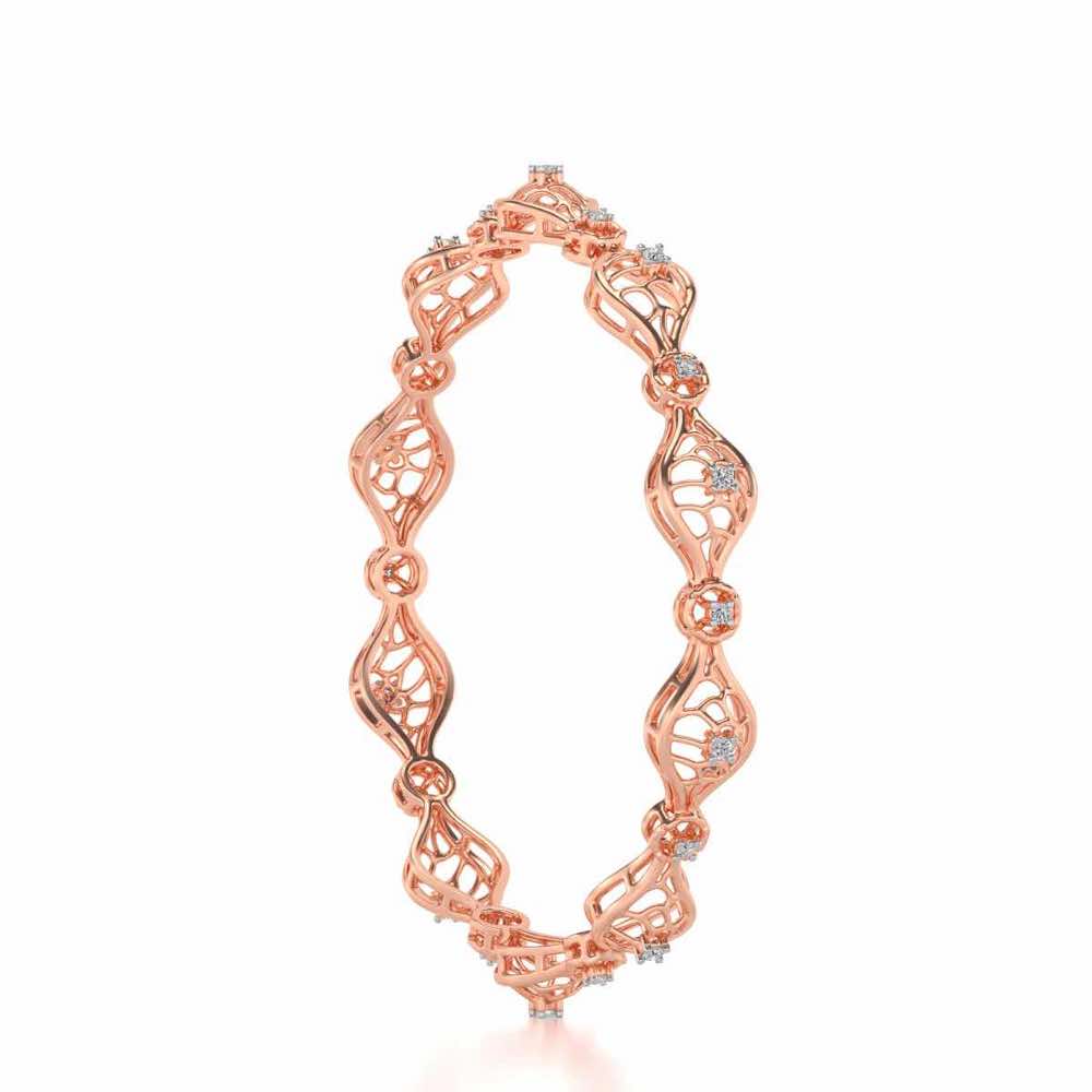 Eyes On Silver Bangles - Rose Gold - Image 3