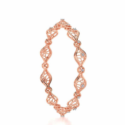 Eyes On Silver Bangles - Rose Gold - Image 3