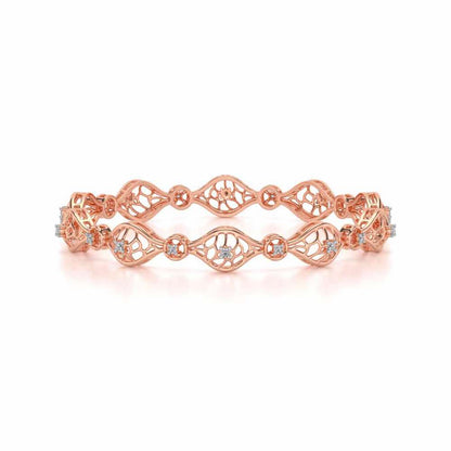 Eyes On Silver Bangles - Rose Gold - Image 4