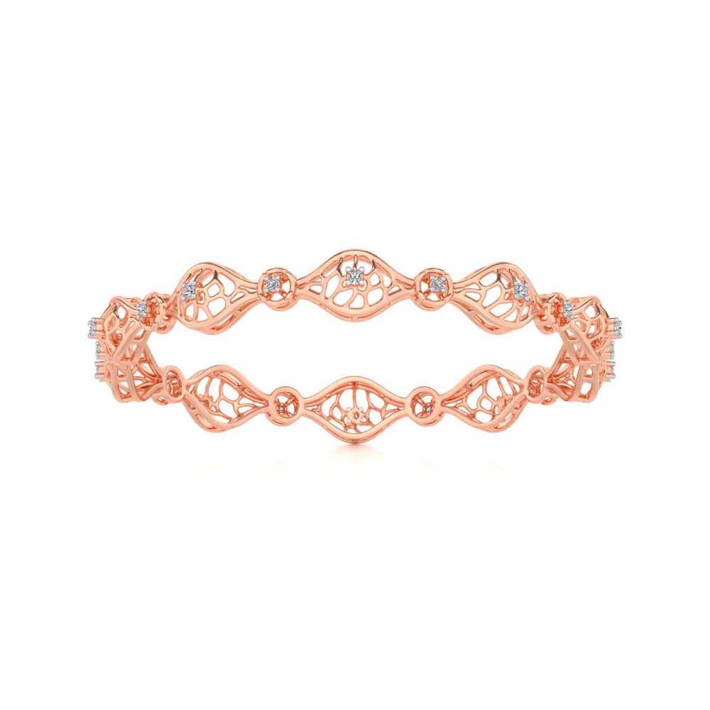 Eyes On Silver Bangles - Rose Gold - Image 5