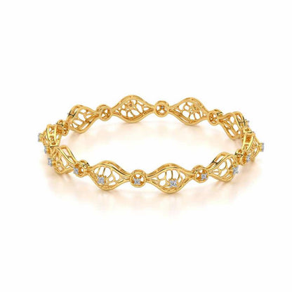 Eyes On Silver Bangles - Yellow Gold - Image 2