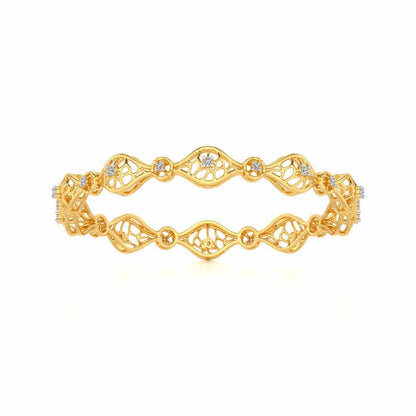 Eyes On Silver Bangles - Yellow Gold - Image 5