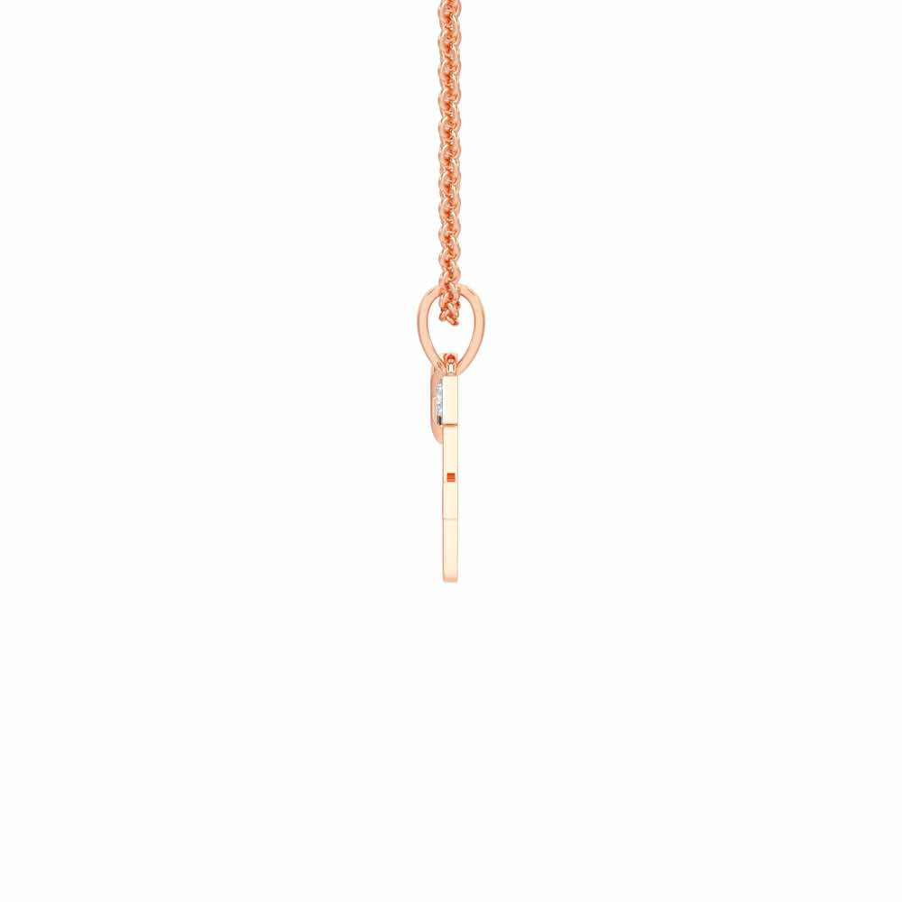 F-Glint Silver Pendant - Rose Gold - Image 3