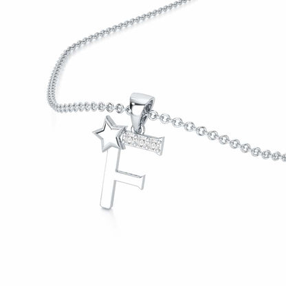F-Glint Silver Pendant - White Gold - Image 2