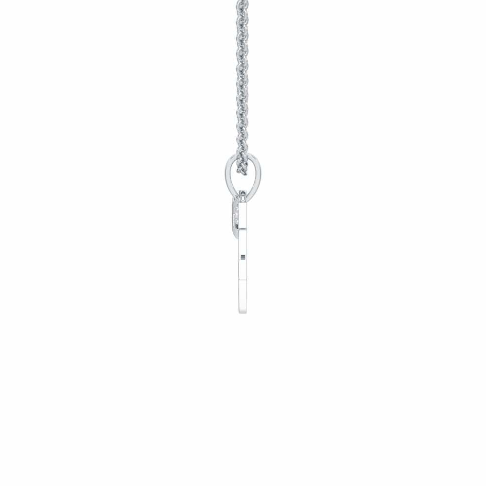 F-Glint Silver Pendant - White Gold - Image 3