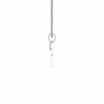 F-Glint Silver Pendant - White Gold - Image 3