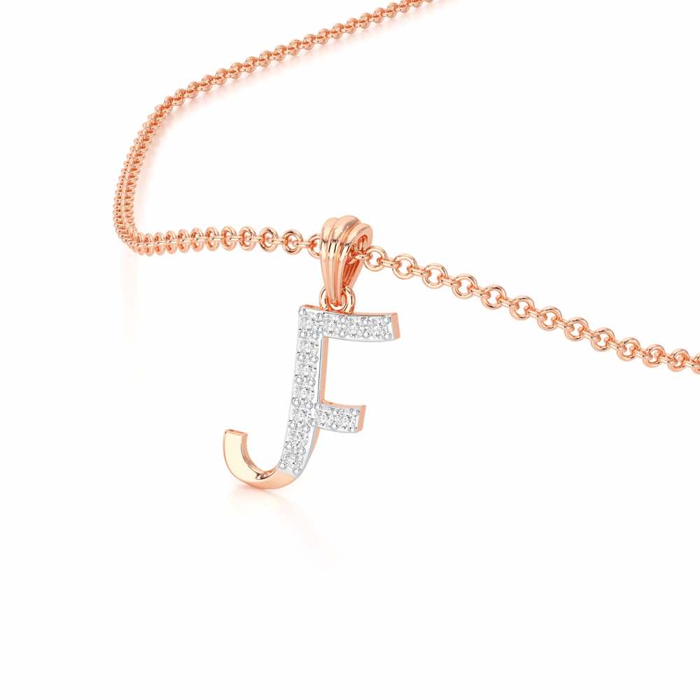 F-Luke Silver Pendant - Rose Gold - Image 2