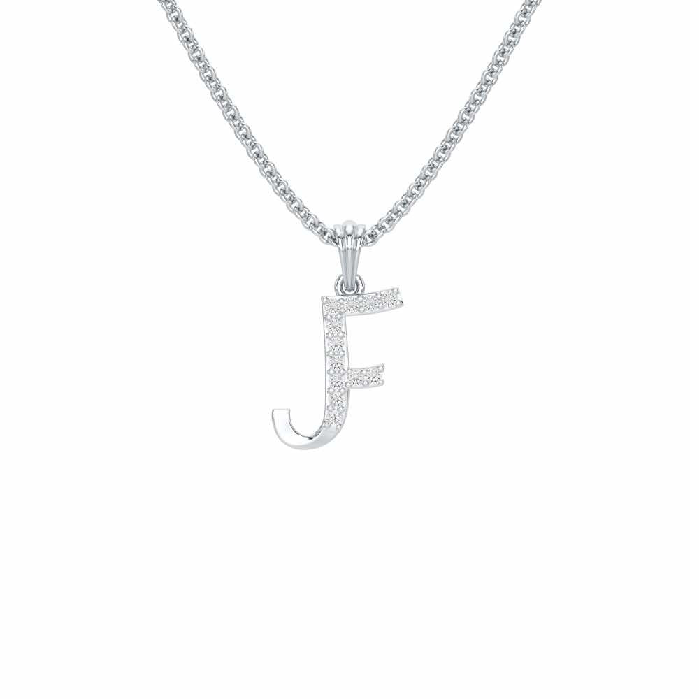 F-Luke Silver Pendant - White Gold - Image 1