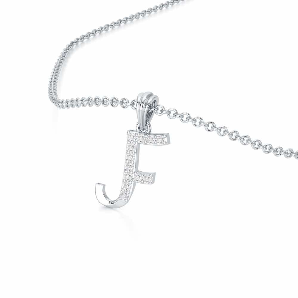 F-Luke Silver Pendant - White Gold - Image 2