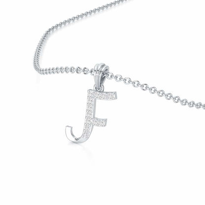 F-Luke Silver Pendant - White Gold - Image 2