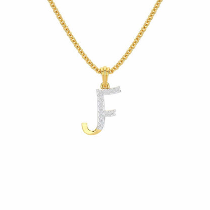 F-Luke Silver Pendant - Yellow Gold - Image 1
