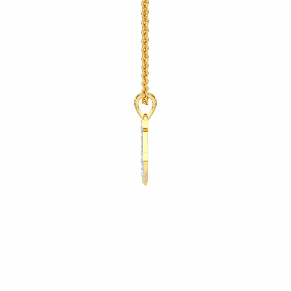 F-Luke Silver Pendant - Yellow Gold - Image 3