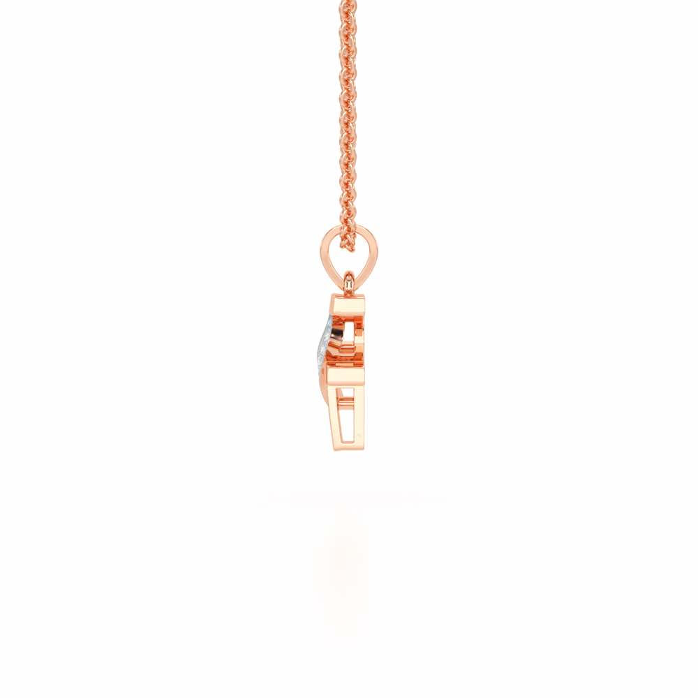 F-Spark Silver Pendant - Rose Gold - Image 3