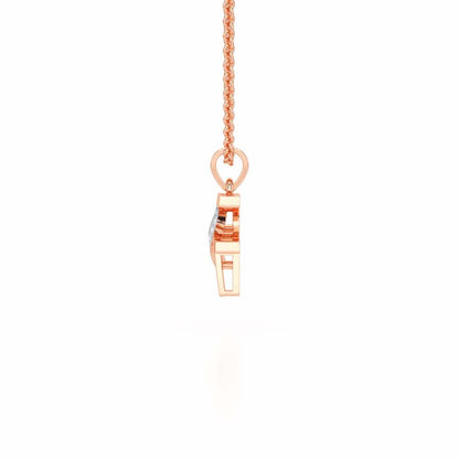 F-Spark Silver Pendant - Rose Gold - Image 3