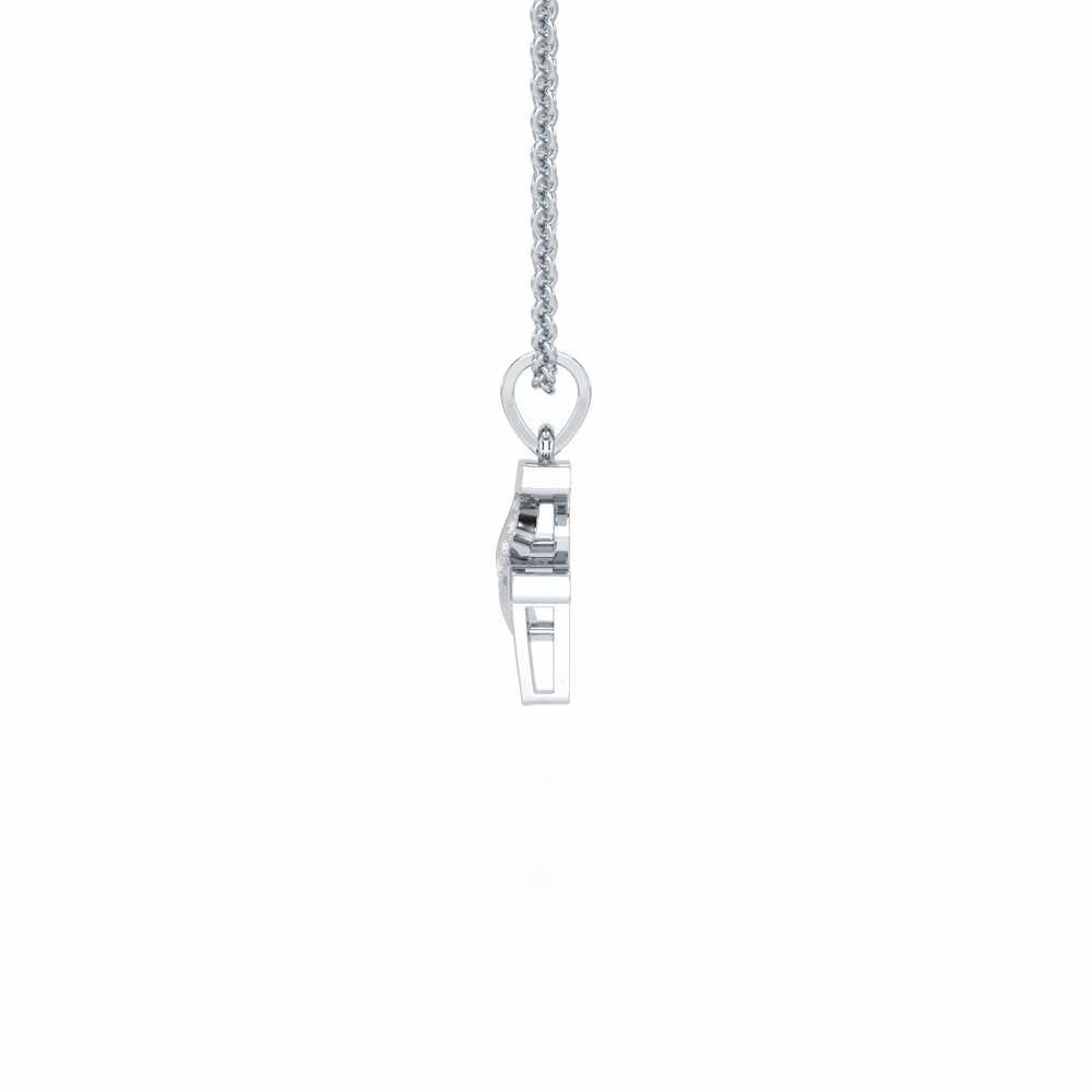 F-Spark Silver Pendant - White Gold - Image 3