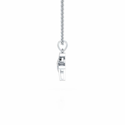 F-Spark Silver Pendant - White Gold - Image 3