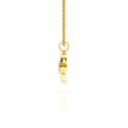F-Spark Silver Pendant - Yellow Gold - Image 3