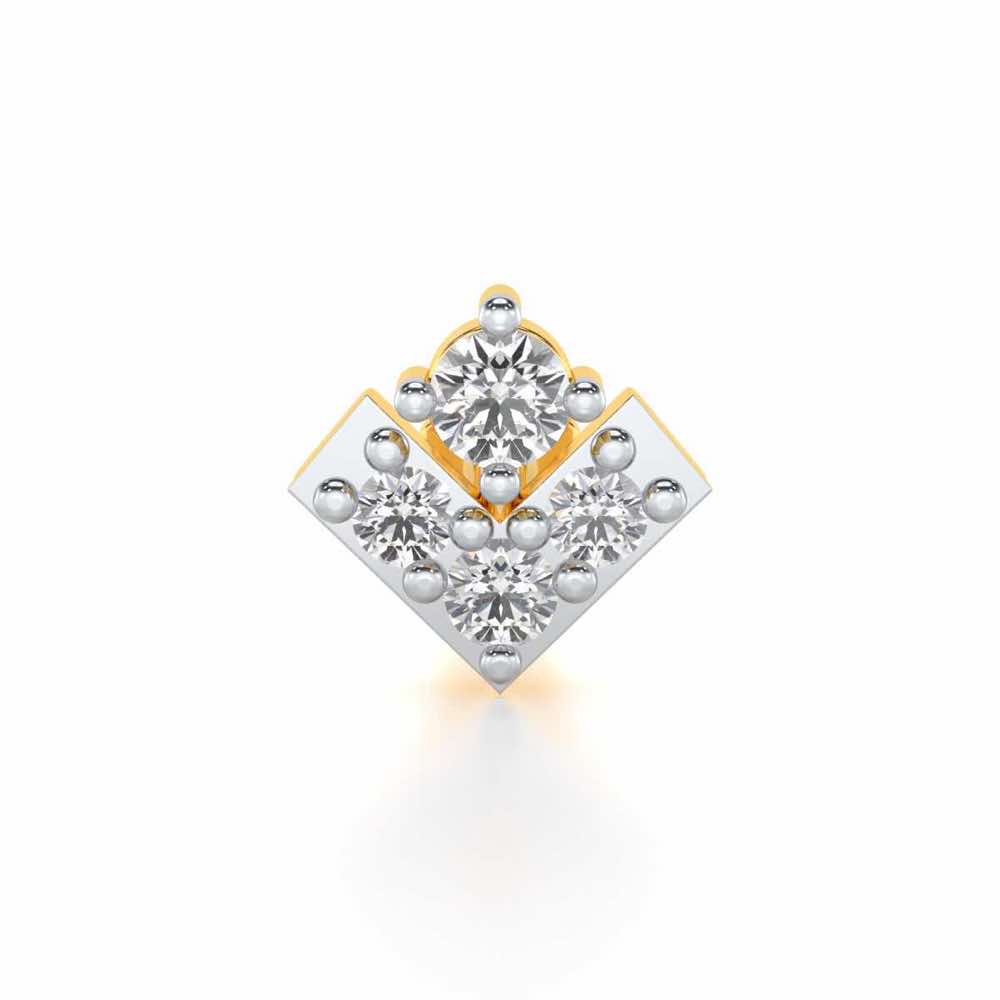 Fab Shimmer Silver Nosepin - Yellow Gold - Image 1