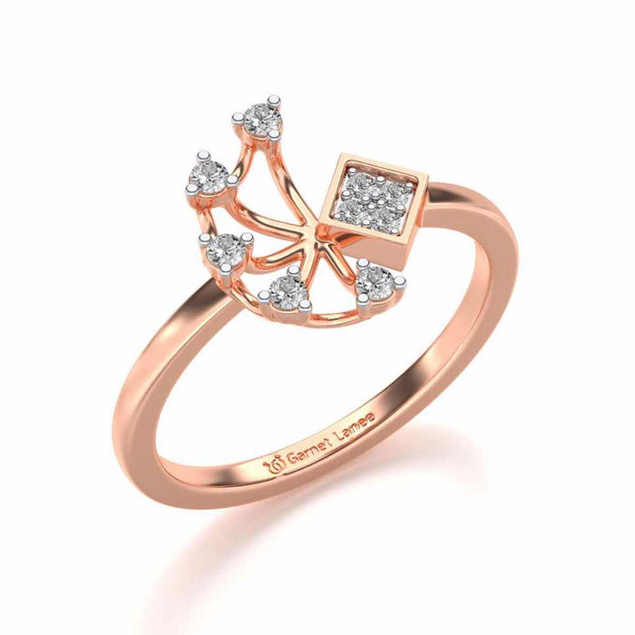 Falak Silver Ring - Rose Gold - Image 1