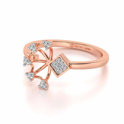 Falak Silver Ring - Rose Gold - Image 2