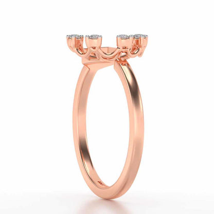 Falak Silver Ring - Rose Gold - Image 3